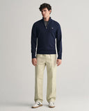 Gant Classic Cotton Half Zip Evening Blue