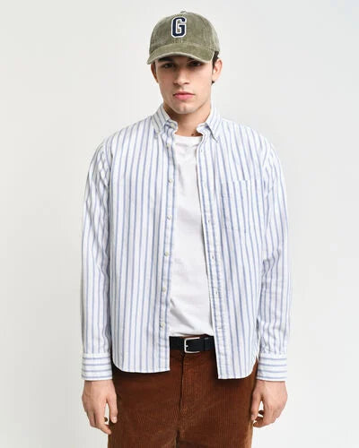 Gant Archive Stripe Shirt Eggshell
