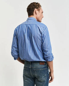 3241207/Reg            Poplin Stp 447 Lapis Blue
