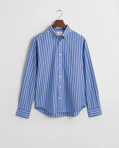3241207/Reg            Poplin Stp 447 Lapis Blue
