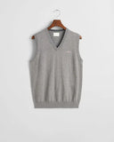 Gant V-neck Sleeveless Pullover Grey