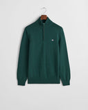 Gant Classic Cotton Half Zip Tartan Green