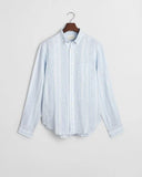 Gant Stripe Linen Shirt Capri Blue