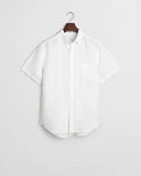Gant Short Sleeve Linen Shirt White