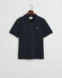 Gant Texture Stripe Polo Evening Blue