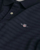 Gant Texture Stripe Polo Evening Blue