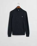 Gant Cable Half Zip Evening Blue