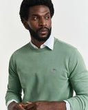 Gant Crew Neck Sweater Kalmata Green