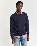Gant Crew Neck Sweater Evening Blue