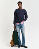 Gant Crew Neck Sweater Evening Blue
