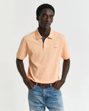 Gant Contrast Collar Polo Peachy Orange