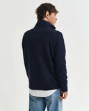 Gant Contrast Half Zip Evening Blue