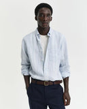 Gant Stripe Linen Shirt Capri Blue