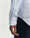 Gant Stripe Linen Shirt Capri Blue