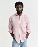 Gant Stripe Linen Shirt Geranium