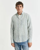 Gant Stripe Linen Shirt Kalmata Green