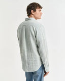Gant Stripe Linen Shirt Kalmata Green