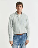 Gant Stripe Linen Shirt Kalmata Green