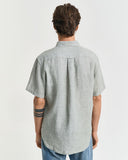 Gant Short Sleeve Linen Shirt Kalmata Green