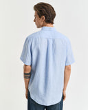 Gant Short Sleeve Linen Shirt Capri Blue