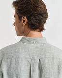 Gant Short Sleeve Linen Shirt Kalmata Green