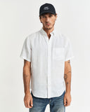 Gant Short Sleeve Linen Shirt White