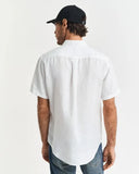 Gant Short Sleeve Linen Shirt White