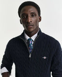 Gant Cable Half Zip Evening Blue