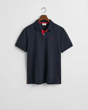 Gant Contrast Collar Polo Evening Blue