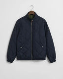 Gant Reversible Quilted Jacket Evening Blue Green