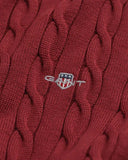 Gant Cable Knit Half zip Plumped Red