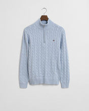 Load image into Gallery viewer, Gant Cable Half Zip Ice Blue
