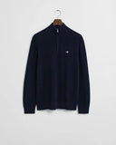 Gant Merino Cotton Blend Half zip Evening Blue