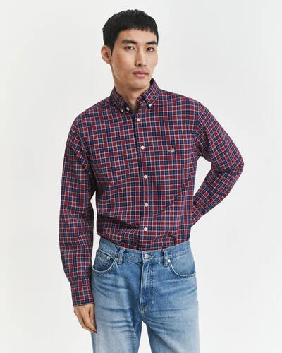 Gant Check Poplin Shirt Plumped Red