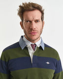 Gant Stripe Chambray Rugger Country Green