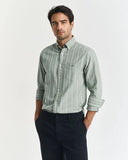Gant Stripe Oxford Shirt Green