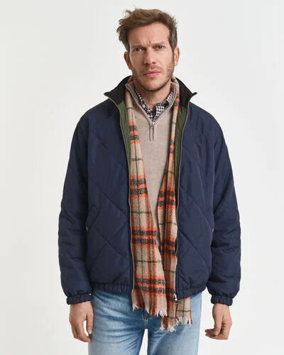Gant Reversible Quilted Jacket Evening Blue Green
