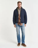 Gant Reversible Quilted Jacket Evening Blue Green