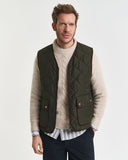 Gant Quilted Fleece Vest Green Lagoon