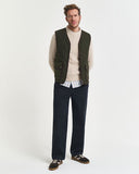 Gant Quilted Fleece Vest Green Lagoon