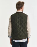 Gant Quilted Fleece Vest Green Lagoon