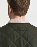 Gant Quilted Fleece Vest Green Lagoon