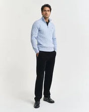 Load image into Gallery viewer, Gant Cable Half Zip Ice Blue
