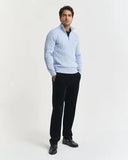 Gant Cable Half Zip Ice Blue