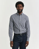 Gant Twill Gingham Shirt Naval Blue