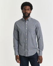 Load image into Gallery viewer, Gant Twill Gingham Shirt Naval Blue
