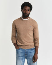 Load image into Gallery viewer, Gant Classic Cotton Crewneck Khaki Melange
