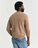 Gant Classic Cotton Crewneck Khaki Melange