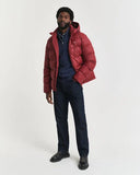 Gant Cable Knit Half zip Denim Melange