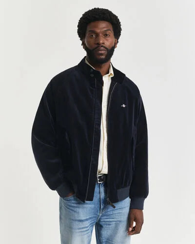 Gant Cord Harrington Jacket Evening Blue
